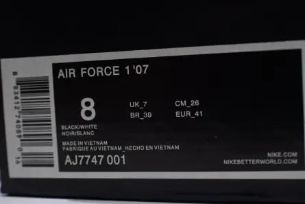 Refined 3017 Air Force 1 Low Utility Black White - AJ7747-001 