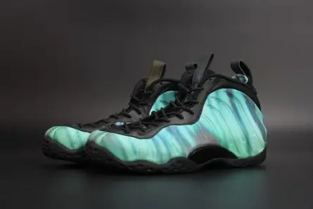 Refined 3470 Nike Air Foamposite One "Northern Lights" Black Green mens 840559-001 