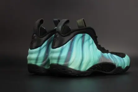Refined 3470 Nike Air Foamposite One "Northern Lights" Black Green mens 840559-001 