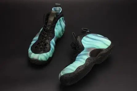 Refined 3470 Nike Air Foamposite One "Northern Lights" Black Green mens 840559-001 