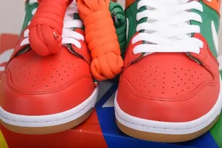 Resilient 5459 Nike Dunk Low Orange Green White CZ5130-600 