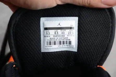 Soft 1505 Air Jordan 1 Mid Black Orange 554724-062 