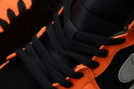 Soft 1505 Air Jordan 1 Mid Black Orange 554724-062 