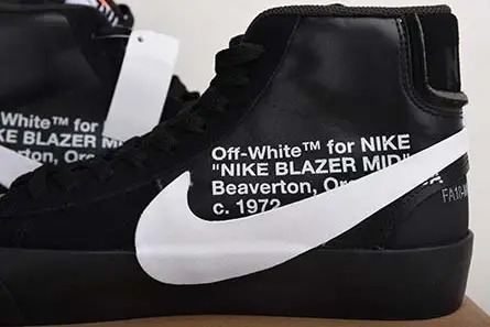 StreetReady 1866 Off-White Nike Blazer Black AA3832-001 