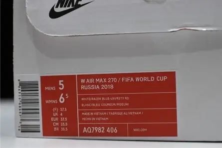 Timeless 3676 Nike Air Max 270 FIFA World Cup Russia 2018 AQ7982 406 