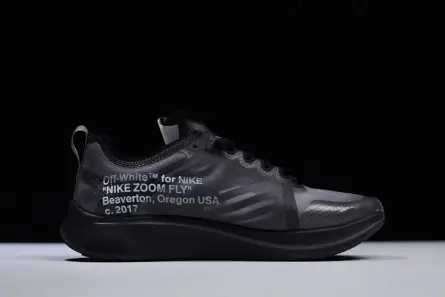 TopPick 8596 Off-White Nike Zoom Fly Black AJ4588-001 