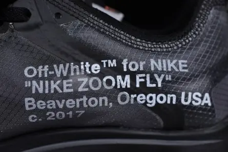 TopPick 8596 Off-White Nike Zoom Fly Black AJ4588-001 
