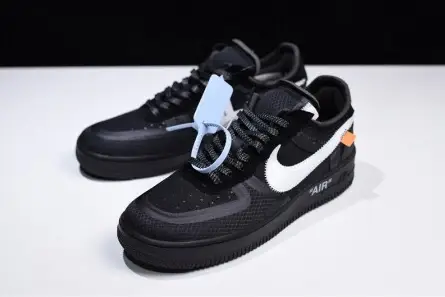 Trendy 3844 Off-White Nike Air Force 1 Black AO4606-001 
