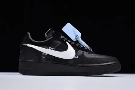 Trendy 3844 Off-White Nike Air Force 1 Black AO4606-001 