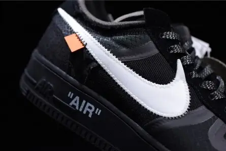 Trendy 3844 Off-White Nike Air Force 1 Black AO4606-001 