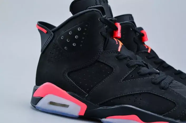 Trendy 5627 Jordan 6 Retro Infrared Black 384664-023 