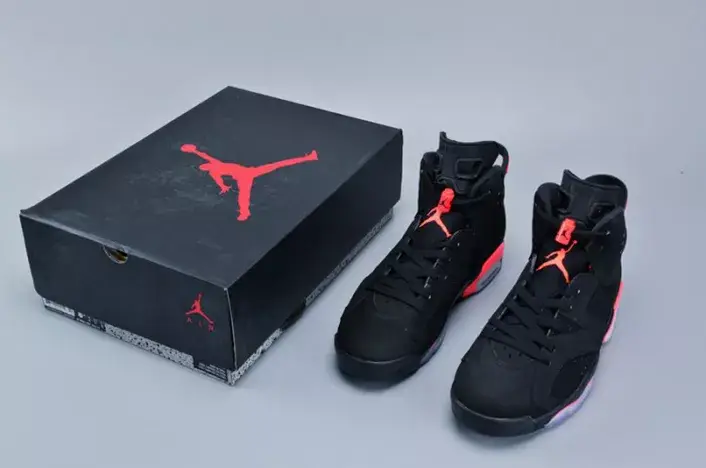 Trendy 5627 Jordan 6 Retro Infrared Black 384664-023 