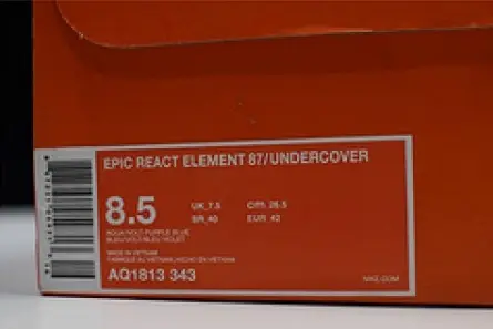 UNDERCOVER x Nike React Element 87 AQ1813-343 Refined 1050 