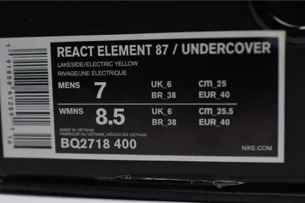 UNDERCOVER x Nike React Element 87 BQ2718-400 AllSeason 7611 
