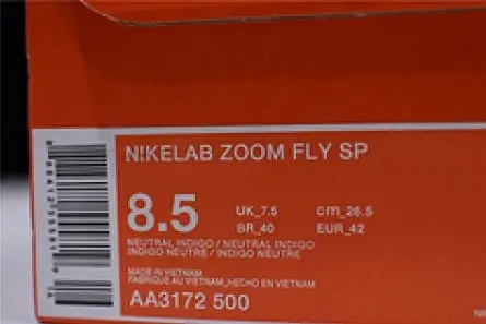 Unique 1418 Nike mens Lab Zoom Fly SP grey purple orange  AA3172-500 