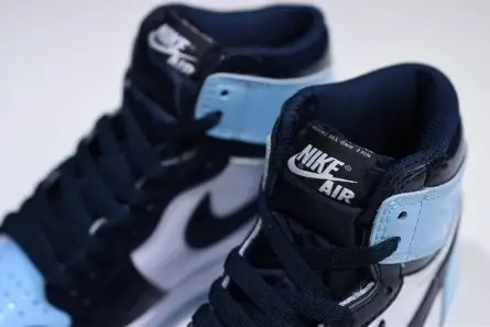 Unique 5415 Air Jordan 1 UNC Blue Chill Patent   Leather CD0461-401 