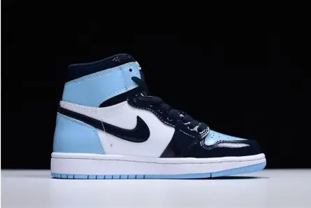 Unique 5415 Air Jordan 1 UNC Blue Chill Patent   Leather CD0461-401 