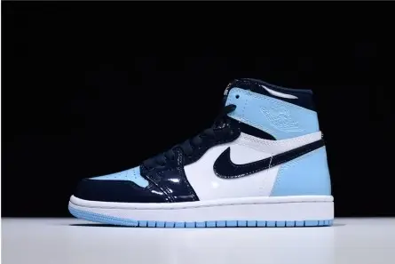 Unique 5415 Air Jordan 1 UNC Blue Chill Patent   Leather CD0461-401 