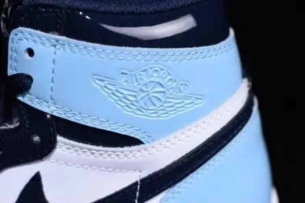 Unique 5415 Air Jordan 1 UNC Blue Chill Patent   Leather CD0461-401 
