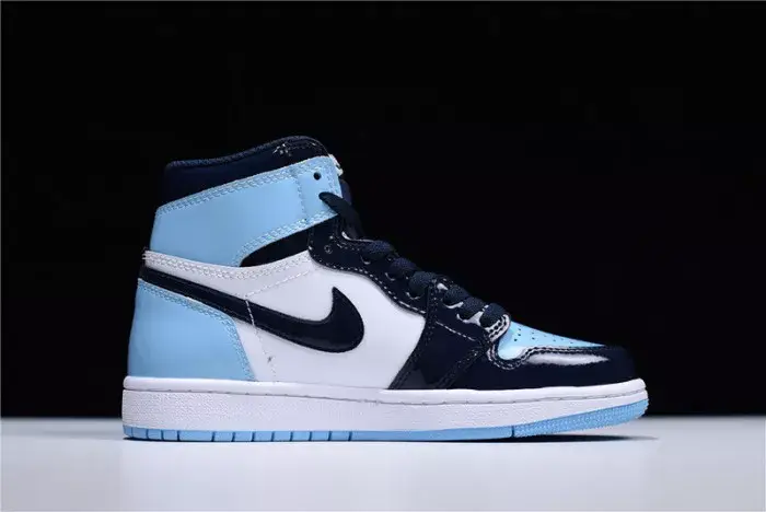 Unique 5415 Air Jordan 1 UNC Blue Chill Patent   Leather CD0461-401 