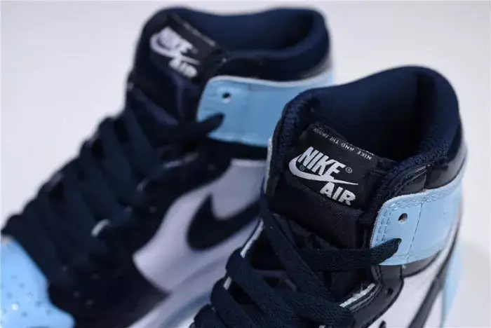 Unique 5415 Air Jordan 1 UNC Blue Chill Patent   Leather CD0461-401 