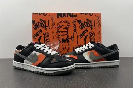 Unique 9538 Nike Dunk Low Graffiti Black Red DM0108-001 