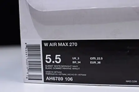 Versatile 4810 Nike womens  Air Max 270 white purple AH6789 106 