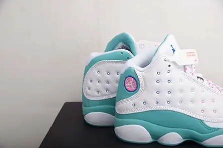 Vibrant 2847 Air Jordan 13 GS “Aurora Green” 439358-100  AAAA1563