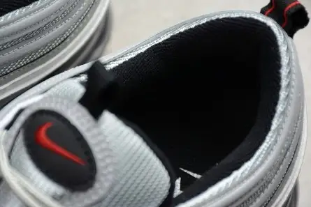 nike mens AIR VAPORMAX 97 "SILVER BULLET" metallic silver varsity red AJ7291-002 AllSeason 4045 