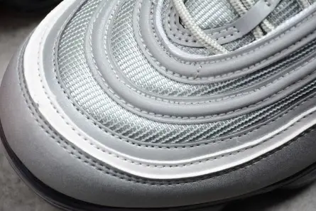 nike mens AIR VAPORMAX 97 "SILVER BULLET" metallic silver varsity red AJ7291-002 AllSeason 4045 
