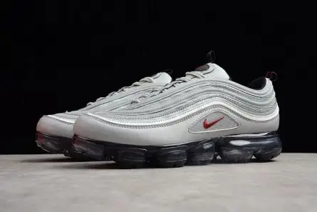 nike mens AIR VAPORMAX 97 "SILVER BULLET" metallic silver varsity red AJ7291-002 AllSeason 4045 