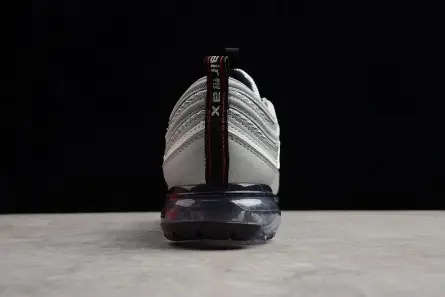 nike mens AIR VAPORMAX 97 "SILVER BULLET" metallic silver varsity red AJ7291-002 AllSeason 4045 